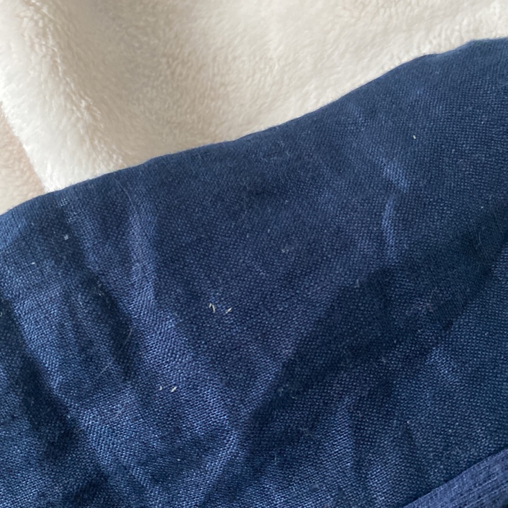 INC Blue Blouse with Crystal Buttons Medium - Picture 5 of 11